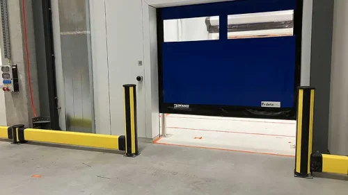 axelent impact barrier combined with bollard