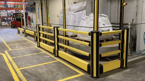 axelent impact protection for pedestrian with barrier
